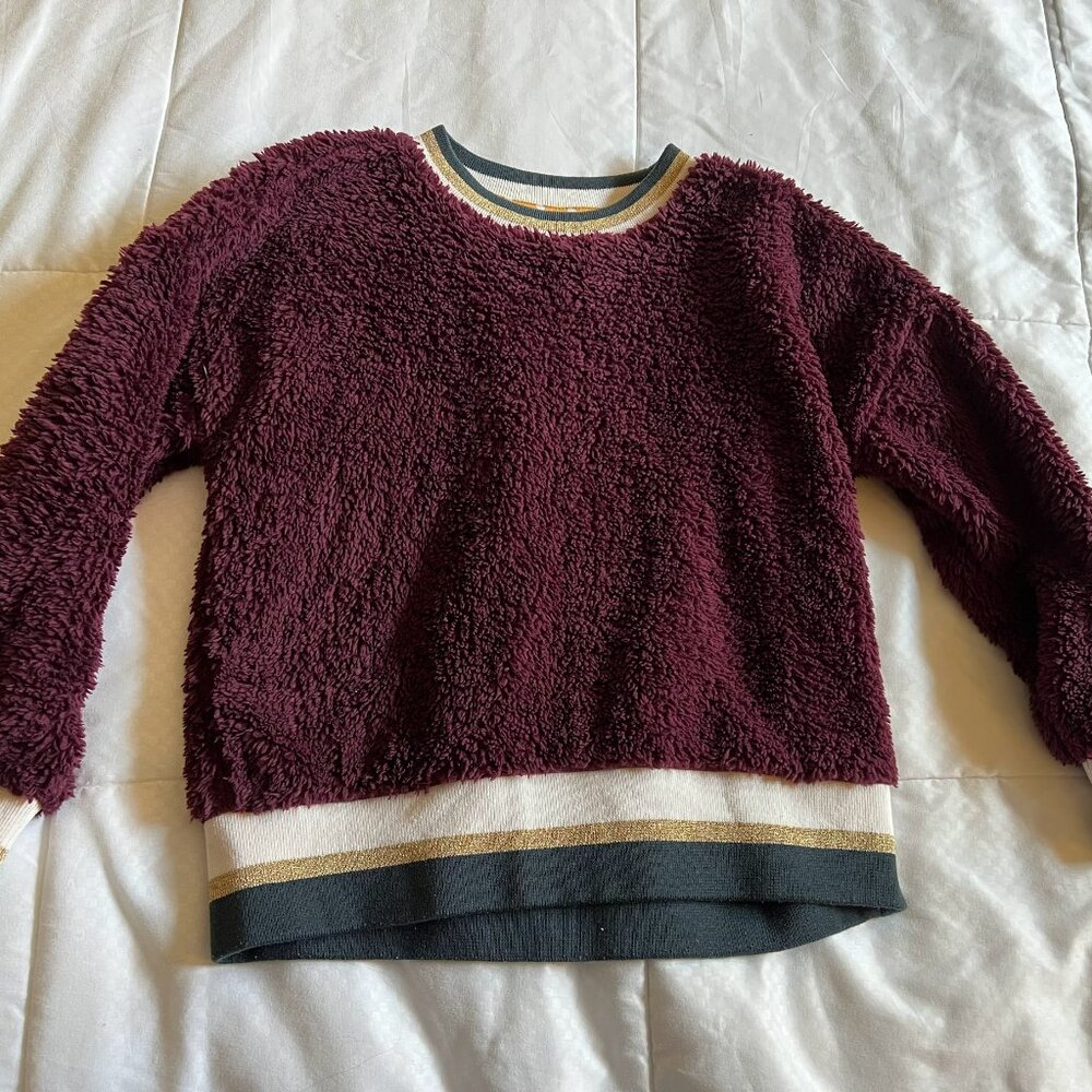 Matilda Jane Clothing Girls Size 8 EUC Fuzzy Wuzzy Sweatshirt